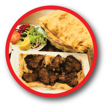 SERVED WITH NAAN, SALAD AND RAITA